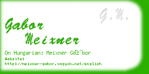 gabor meixner business card